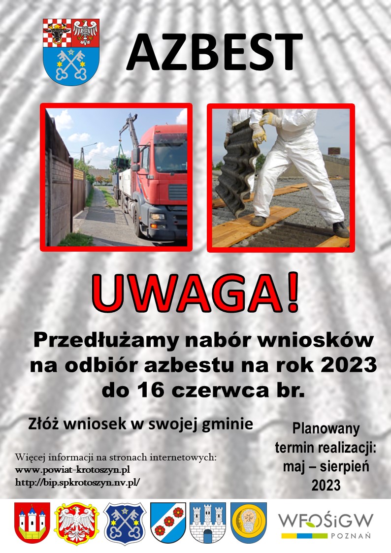 Plakat z informacją jak w treści