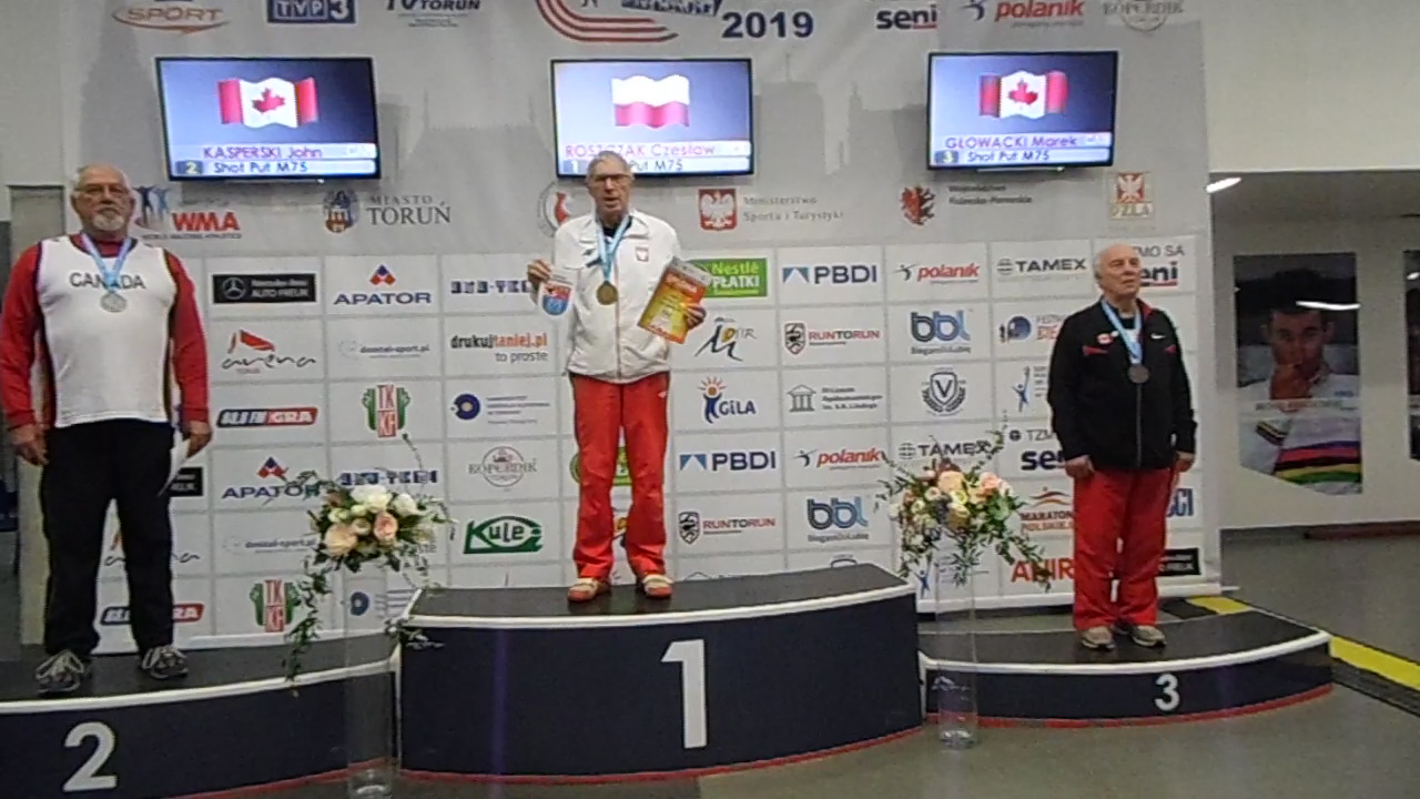 Czesław Roszczak na podium