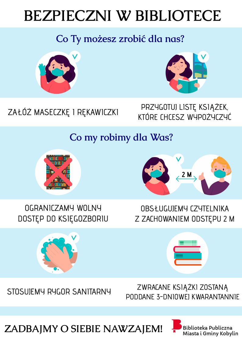 ulotka jak zachować się z bibliotece 