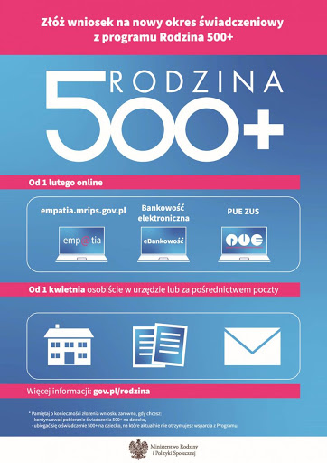 Ulotka o terminach składania wniosków 500+ /jak w treści/