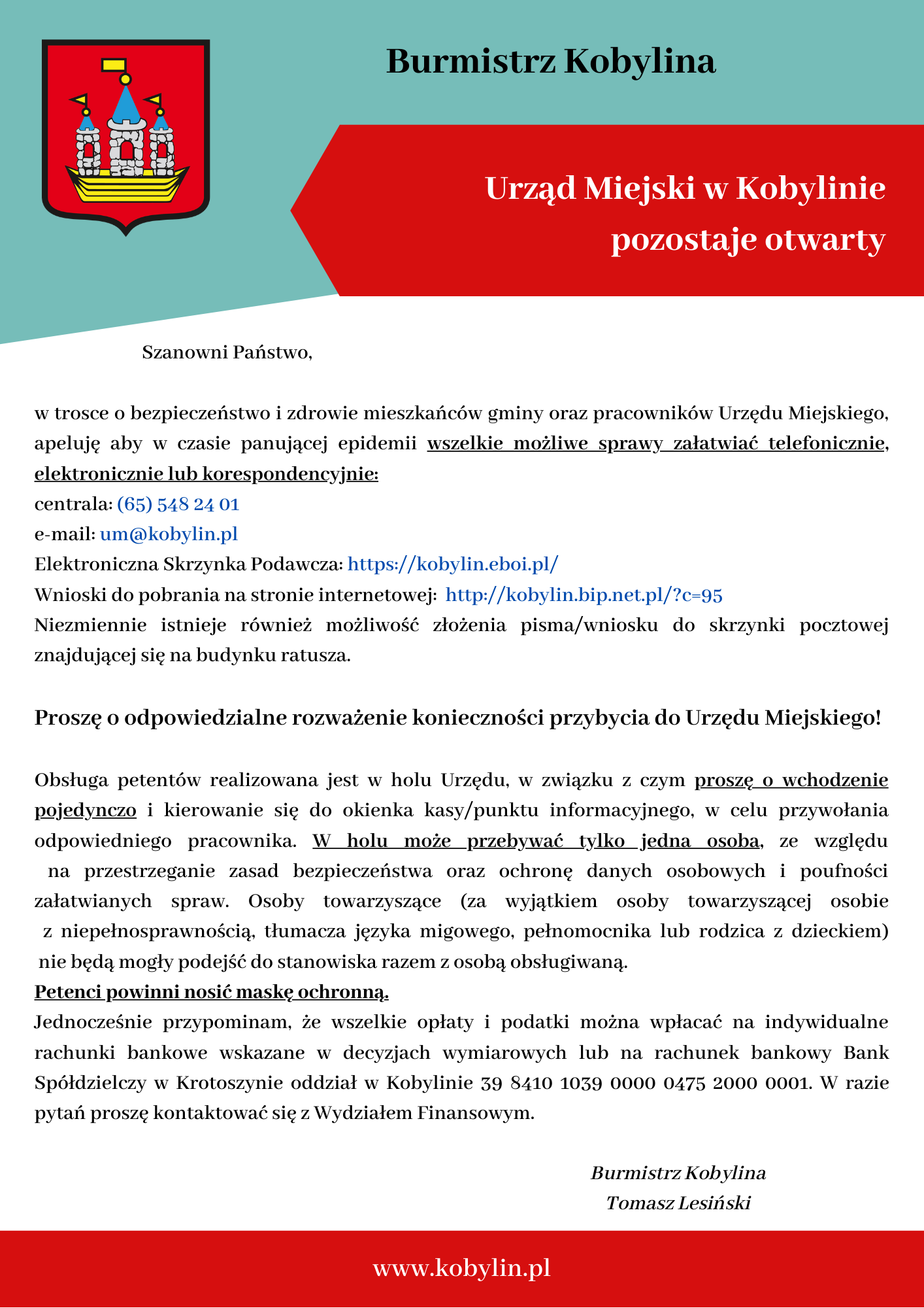 Komunikat - jak w treści