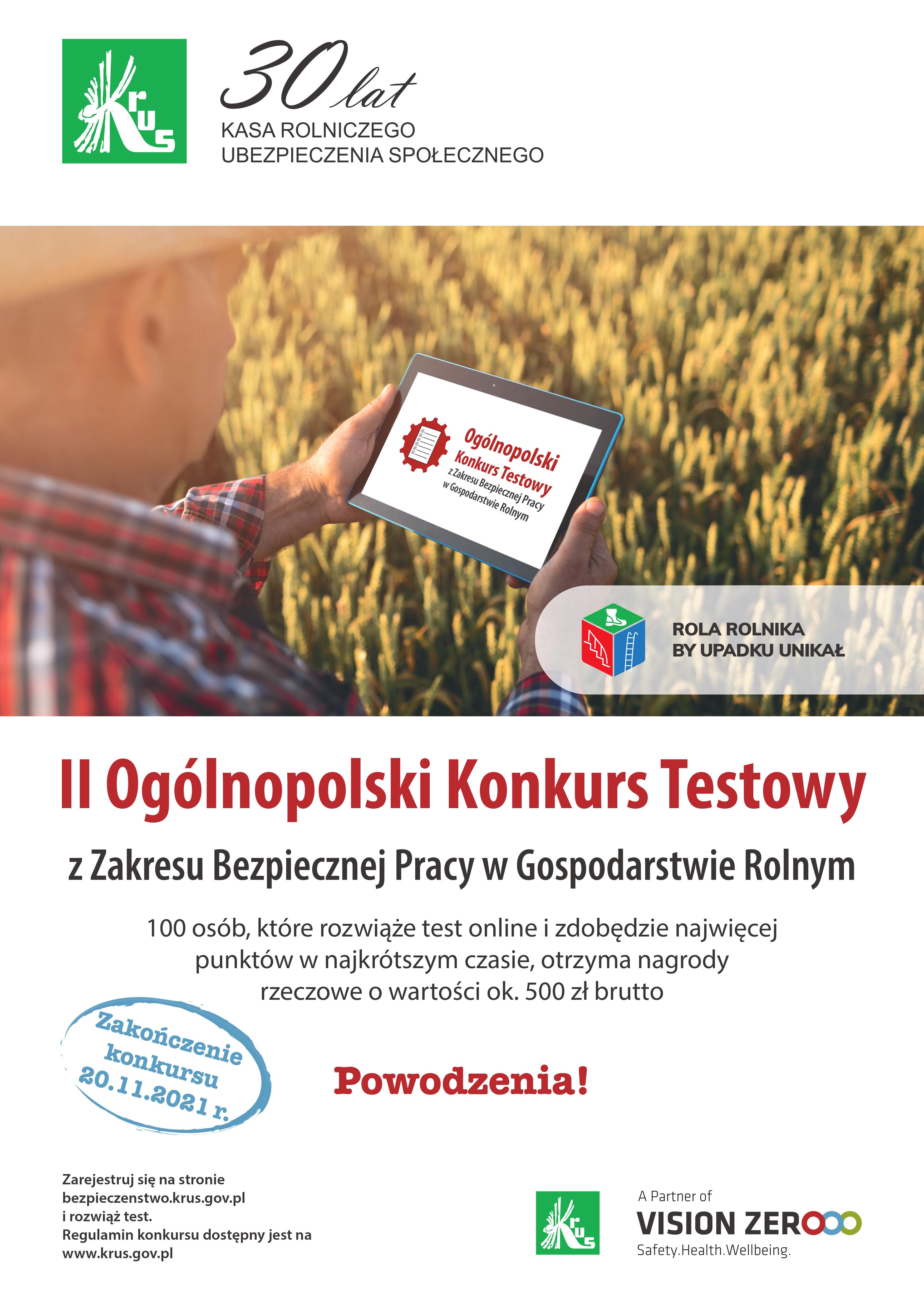 Plakat z informacją jak w treści