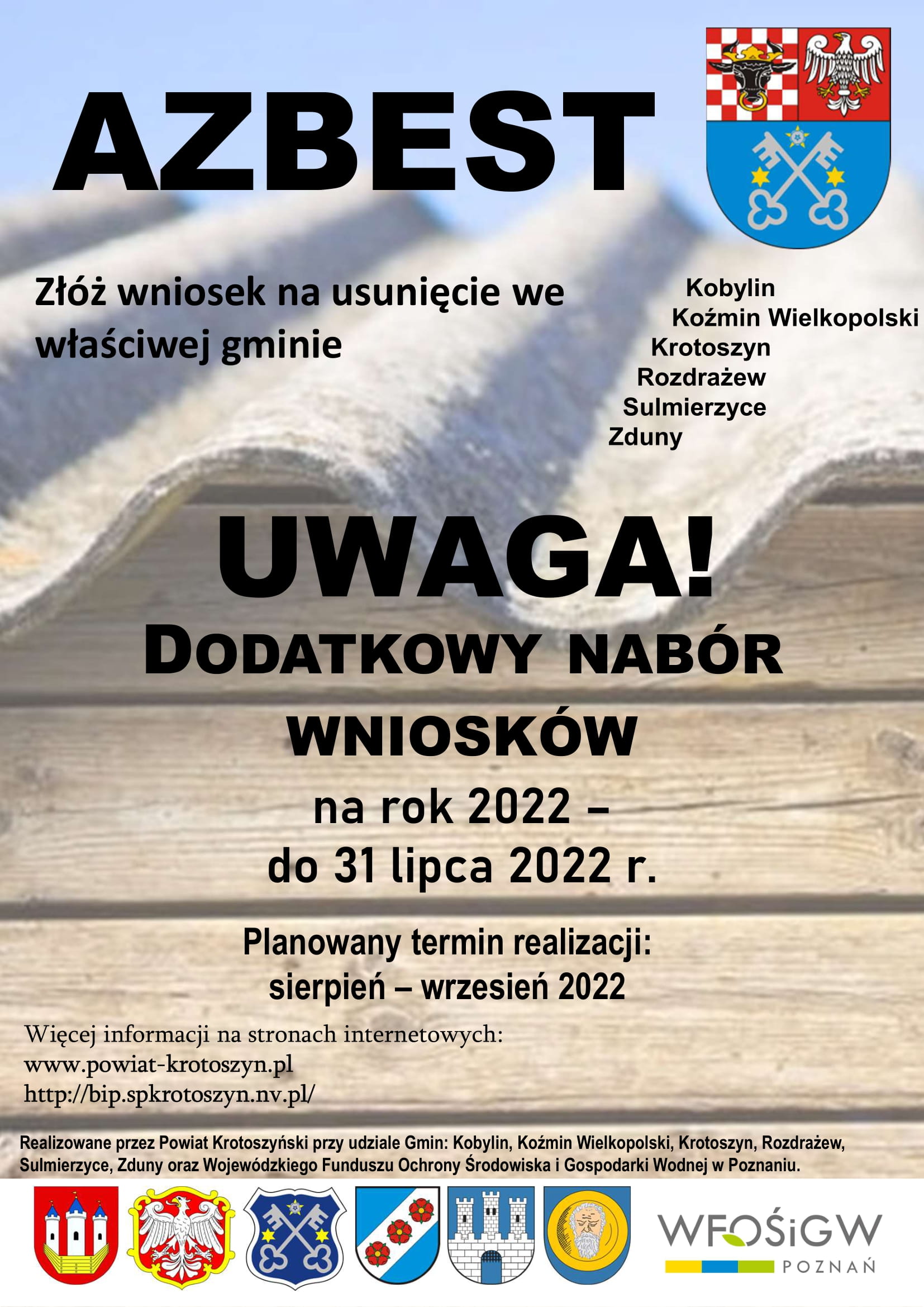 Plakat z informacją jak w treści