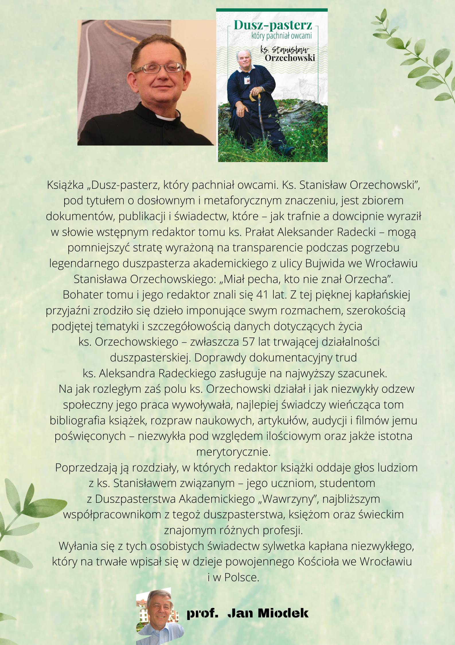 Ciąg dalszy wypowiedź prof. Jan Miodek