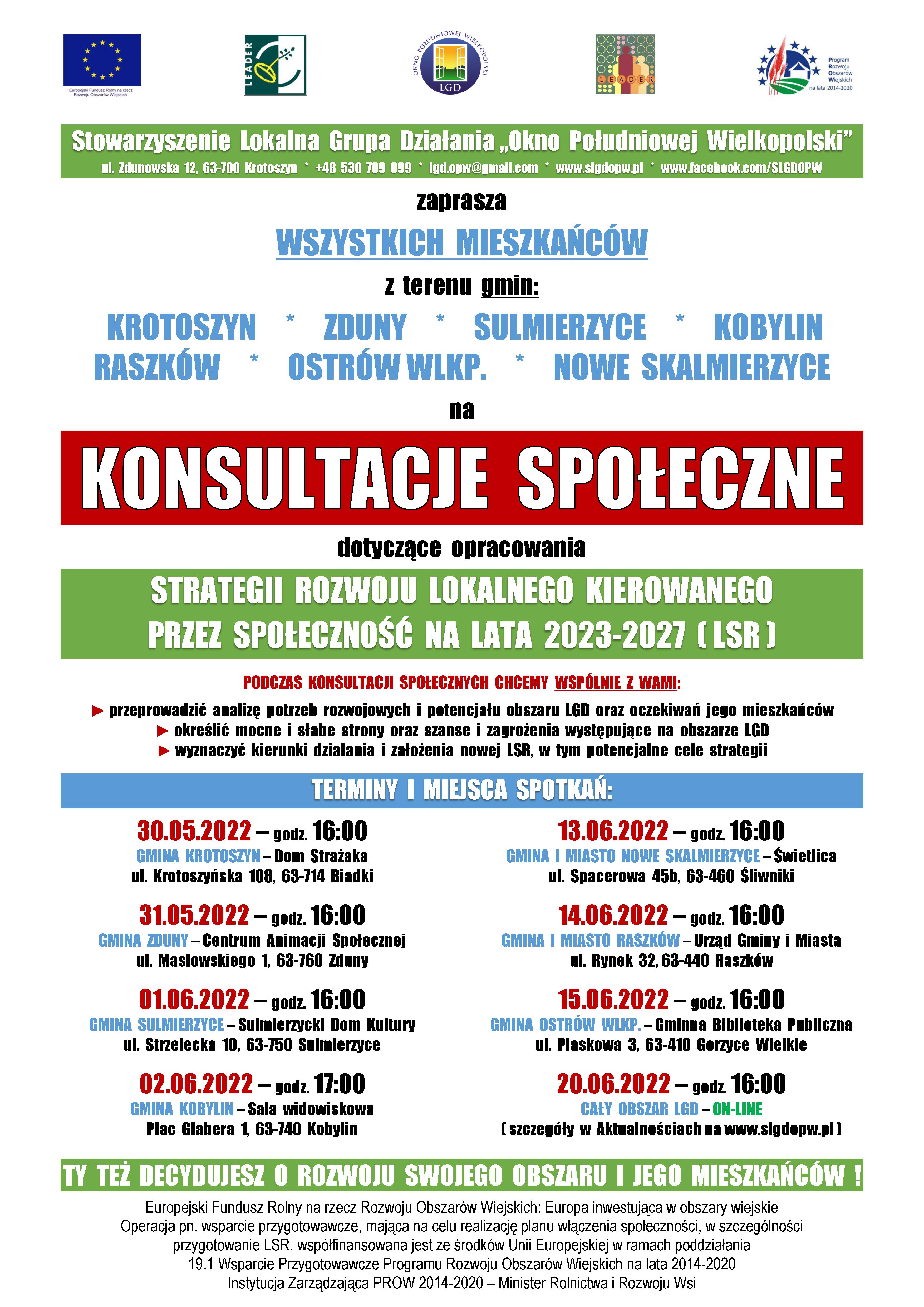 Plakat informacyjny o spotkaniu
