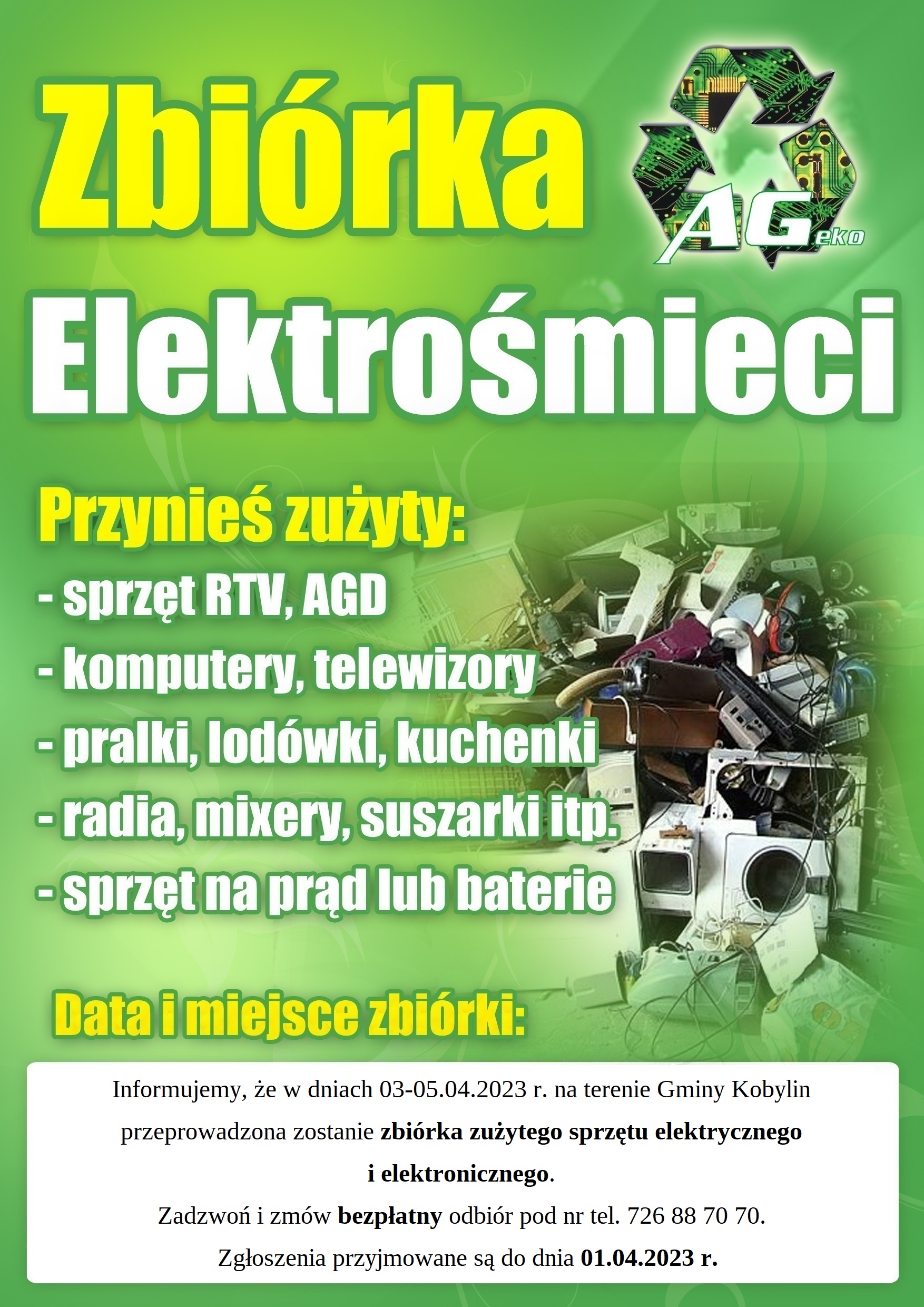 Plakat z informacją jak w treści