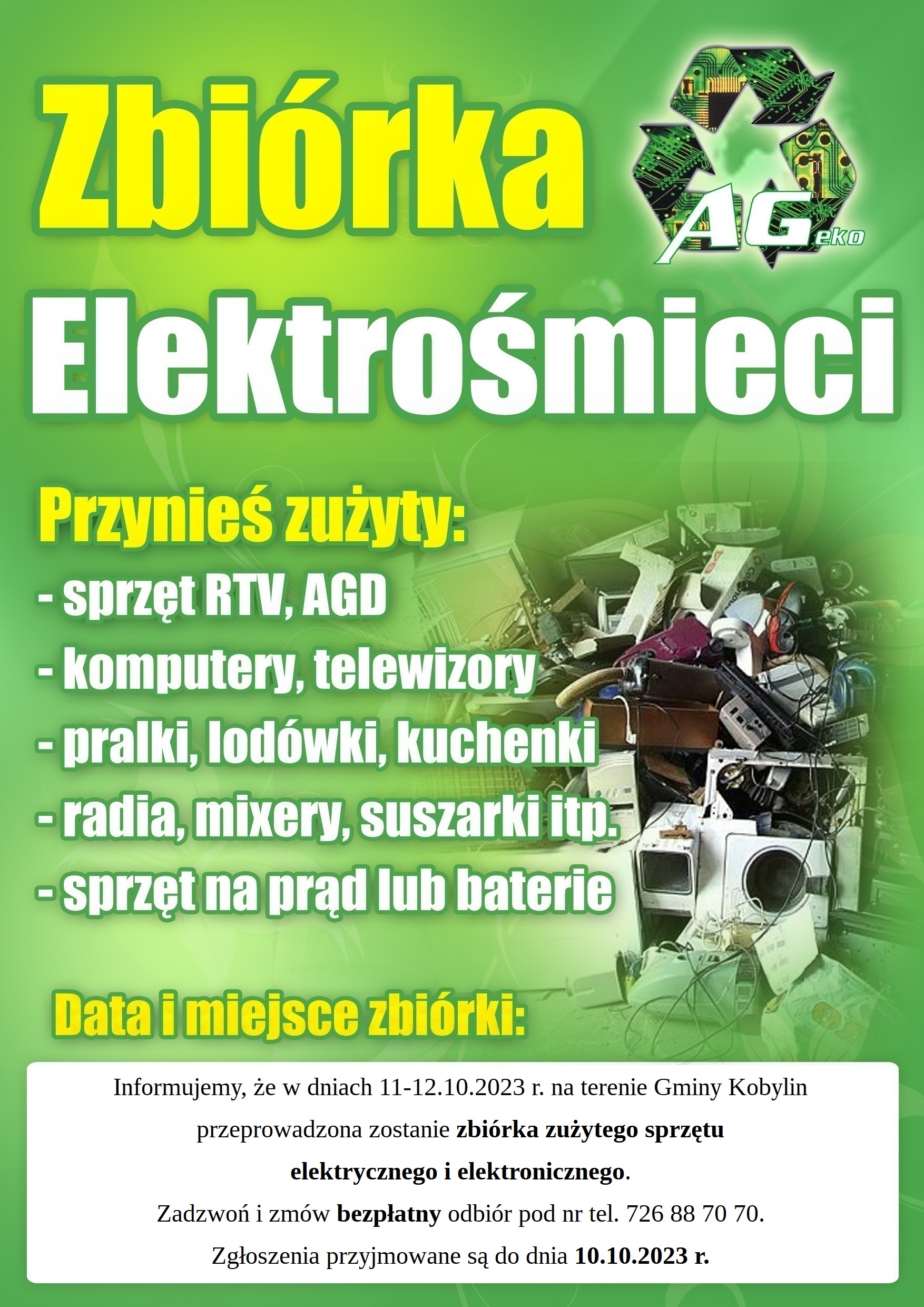 Plakat z informacją jak w treści