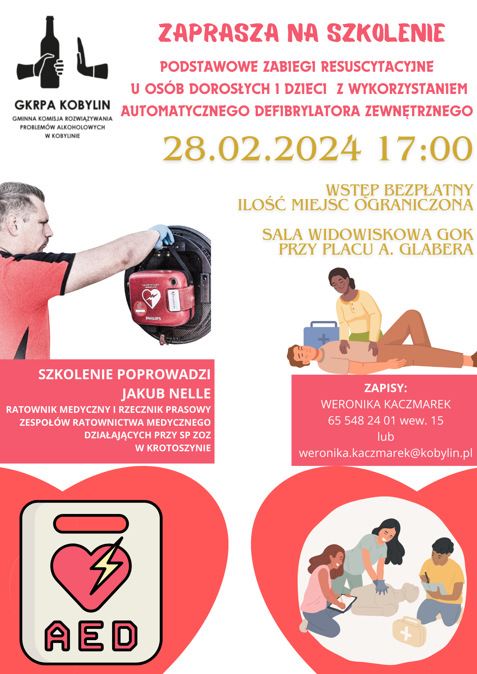 Plakat z inforrmacją jak w treści 