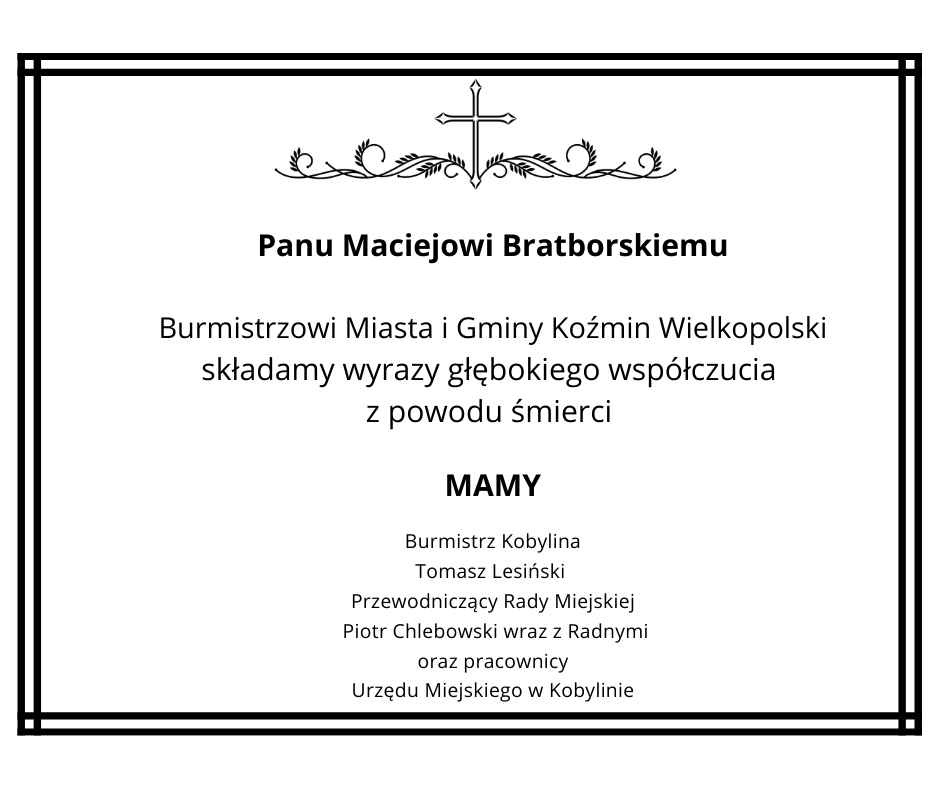 Plakat z informacją jak w treści
