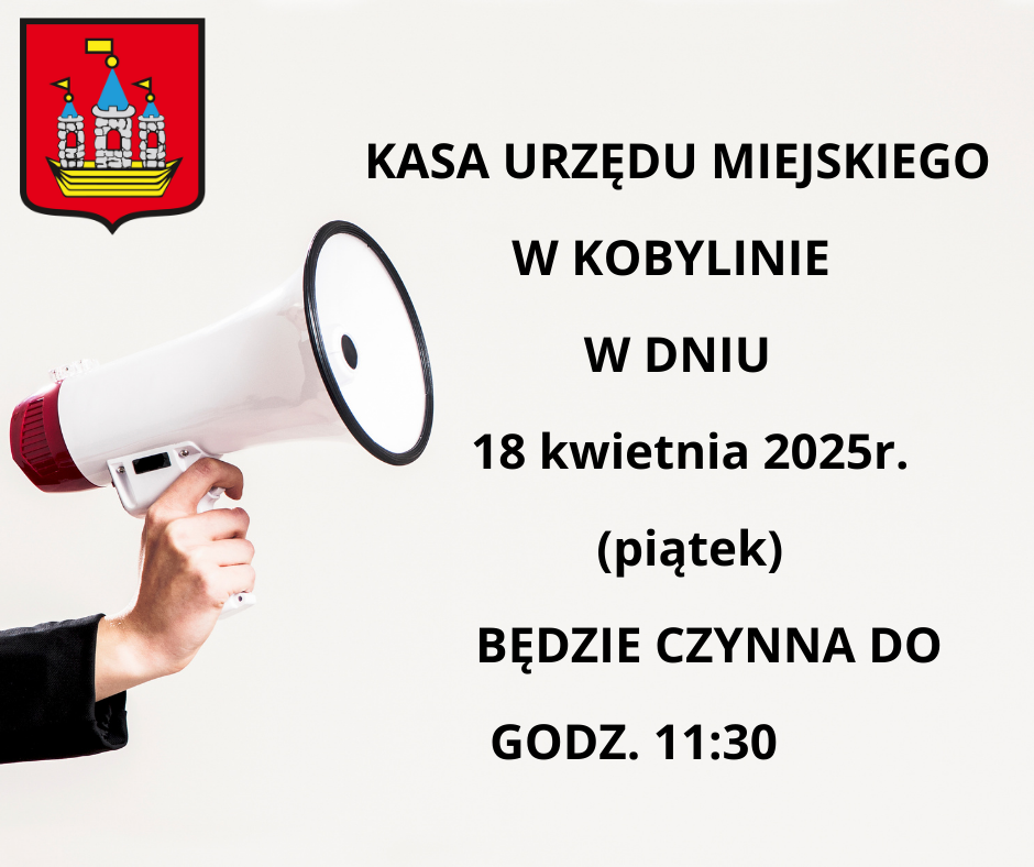 Plakat z informacją jak w treści