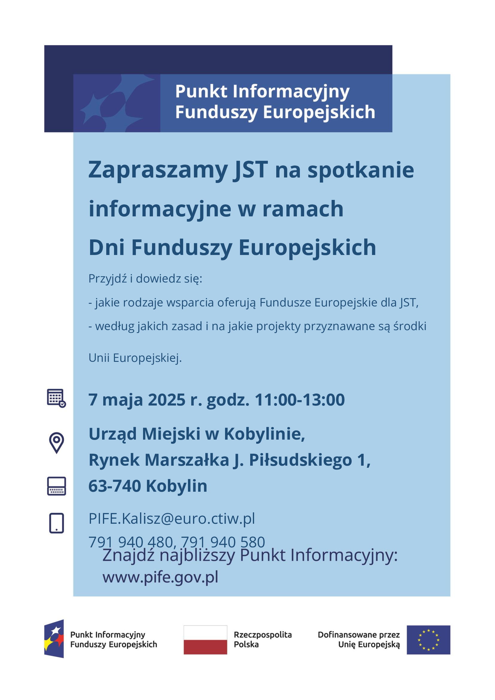 Plakat z informacją jak w treści