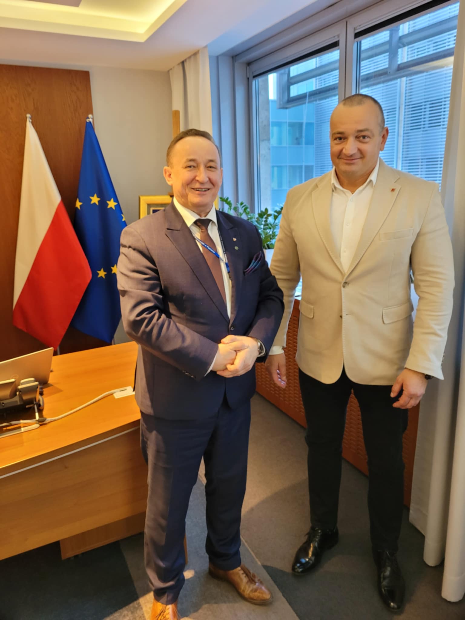 Burmistrz Kobylina z wicewojewodą wielkopolskim - spotkanie