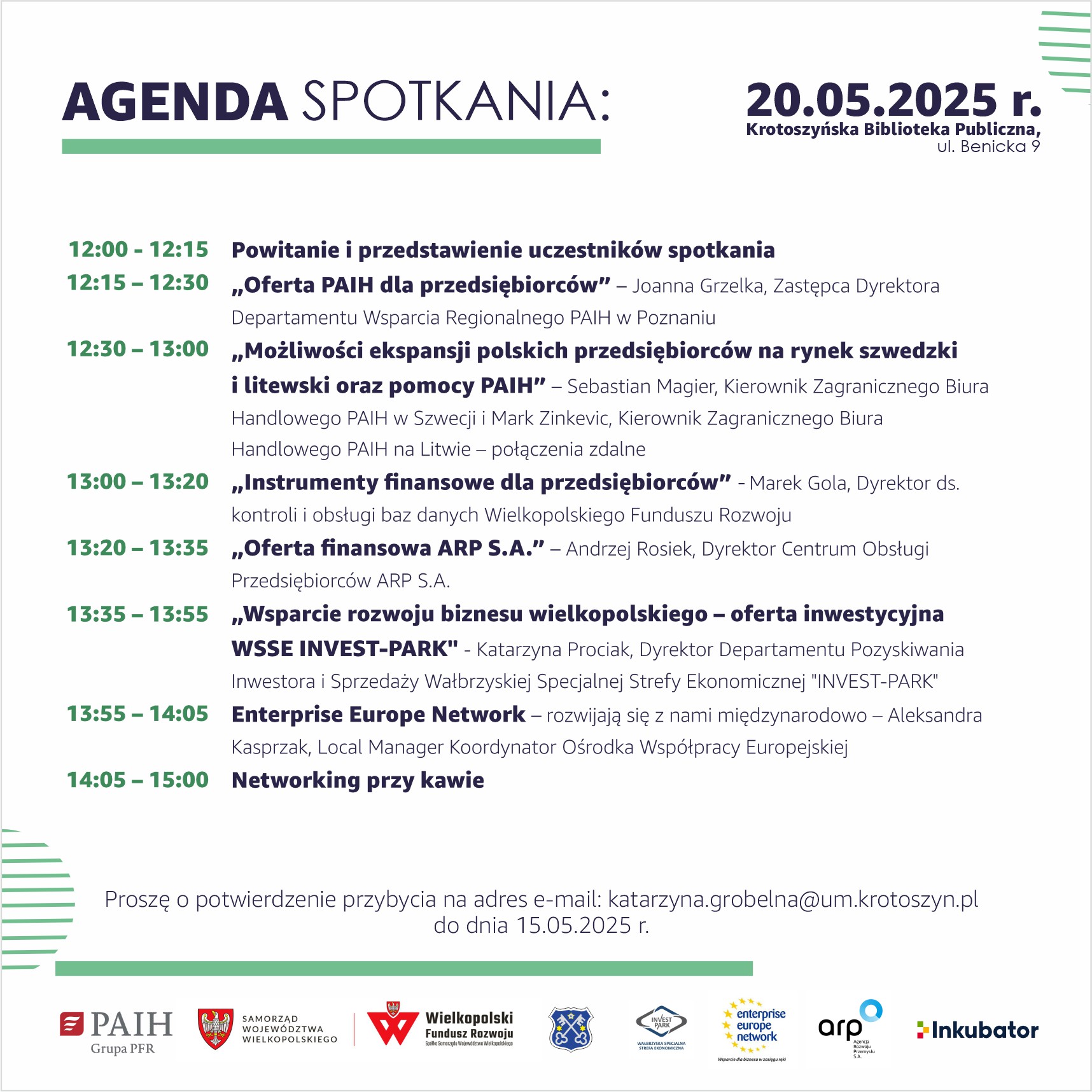 Plakat z informacją jak w treści