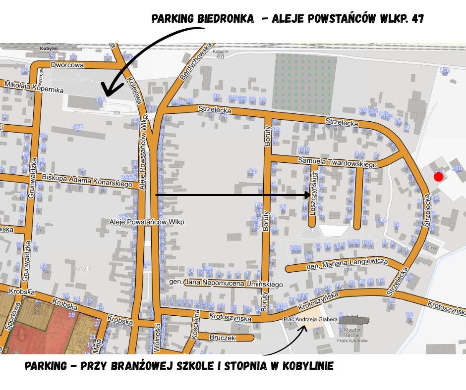 Informacja o możliwych parkingach podczas XXXII Biegu im. Marszałka Józefa Piłsudskiego w Kobylinie – 15 sierpnia 2025 r. Informacja o możliwych parkingach podczas XXXII Biegu im. Marszałka Józefa Piłsudskiego w Kobylinie – 15 sierpnia 2025 r.