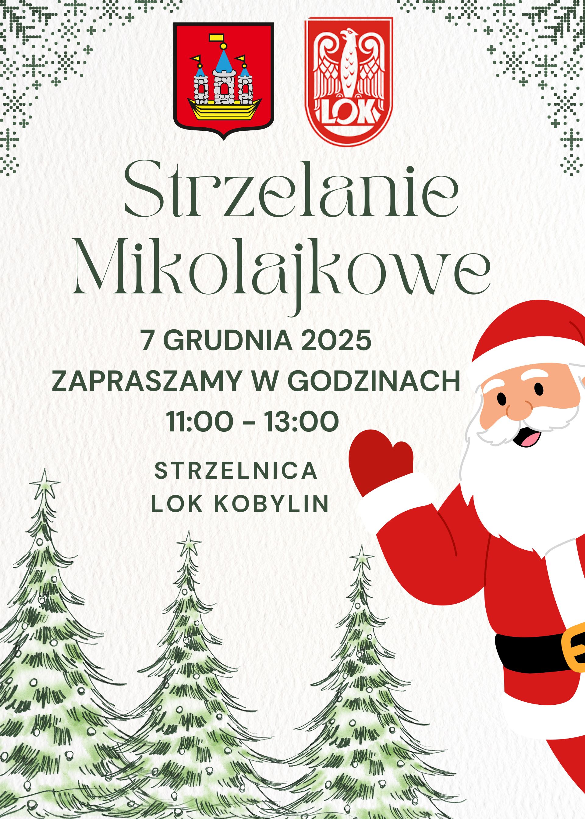Strzelanie Mikołajkowe Plakat z informacją